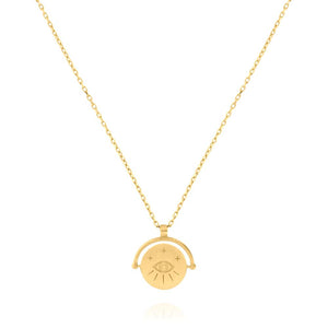 LINDA TAHIJA Amulets of Alchemy Protection Necklace - Gold Plated Earrings - Zabecca Living