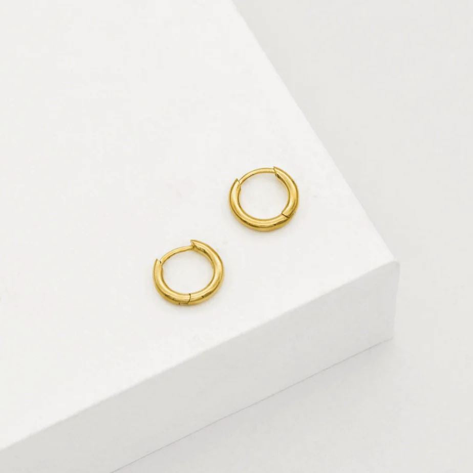 LINDA TAHIJA Classic Huggie Earrings - Gold Plated Earrings - Zabecca Living