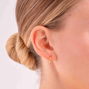 LINDA TAHIJA Classic Huggie Earrings - Gold Plated Earrings - Zabecca Living