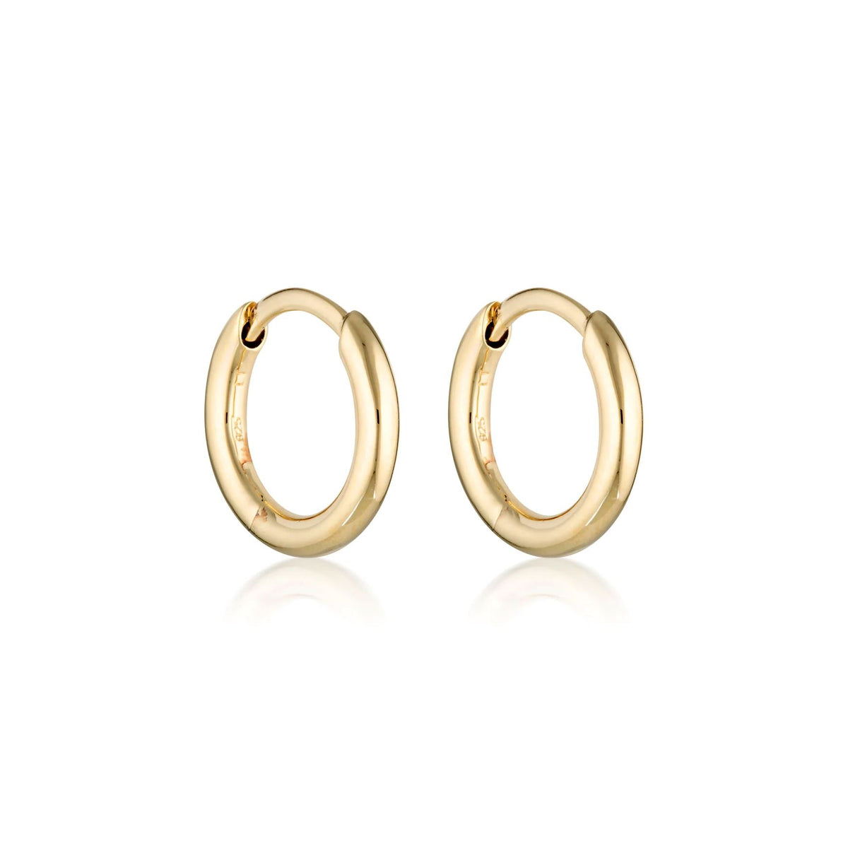 LINDA TAHIJA Classic Huggie Earrings - Gold Plated Earrings - Zabecca Living