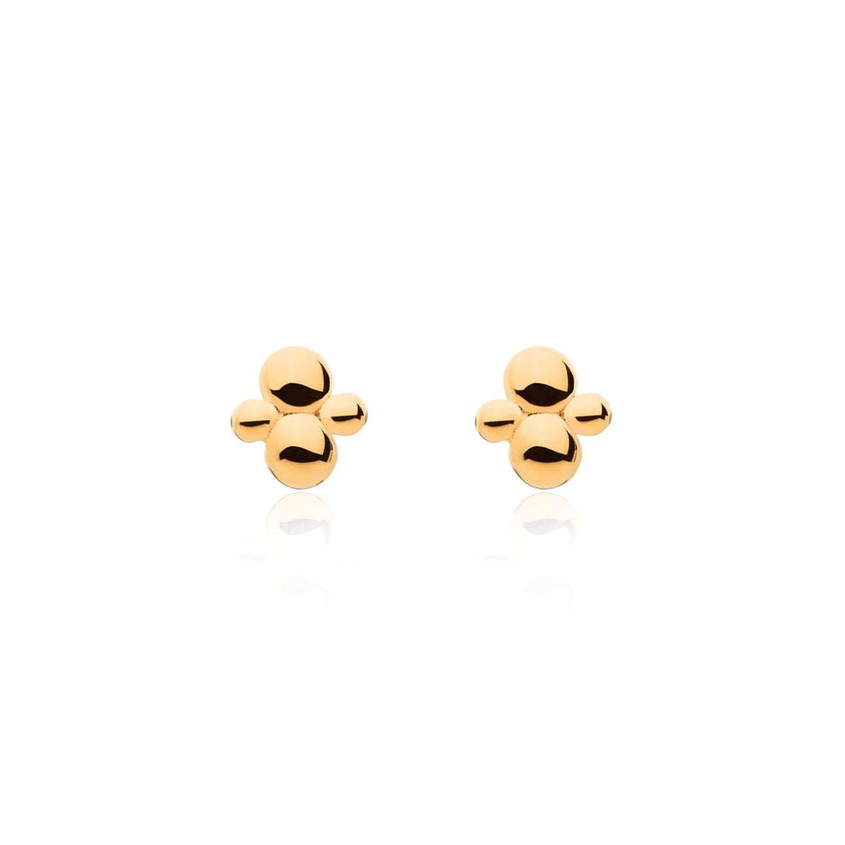 LINDA TAHIJA Cluster Plated Stud Earrings - Rose Gold Plated Earrings - Zabecca Living