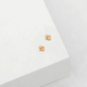 LINDA TAHIJA Cluster Plated Stud Earrings - Rose Gold Plated Earrings - Zabecca Living