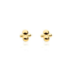 LINDA TAHIJA Cluster Stud Earrings - Gold Plated Earrings - Zabecca Living