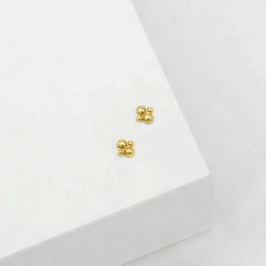 LINDA TAHIJA Cluster Stud Earrings - Gold Plated Earrings - Zabecca Living