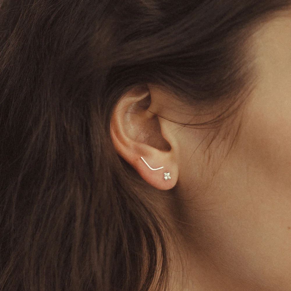 LINDA TAHIJA Cluster Stud Earrings - Gold Plated Earrings - Zabecca Living