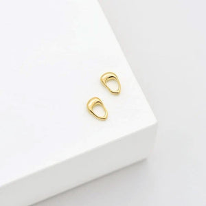 LINDA TAHIJA Cove Stud Earrings - Gold Plated Earrings - Zabecca Living