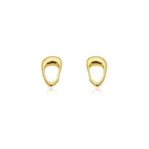LINDA TAHIJA Cove Stud Earrings - Gold Plated Earrings - Zabecca Living