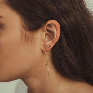 LINDA TAHIJA Cross Stud Earrings - Gold Plated Earrings - Zabecca Living