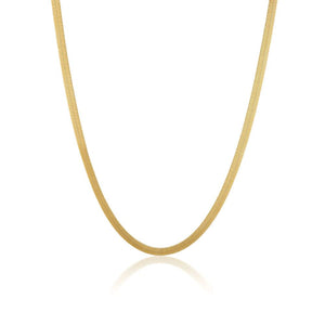 LINDA TAHIJA Herringbone Chain Necklace - Gold Plated Necklace - Zabecca Living