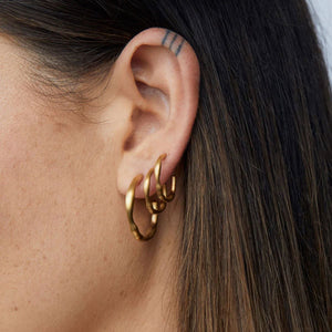 LINDA TAHIJA Ivy Hoop Earrings - Gold Plated Earrings - Zabecca Living