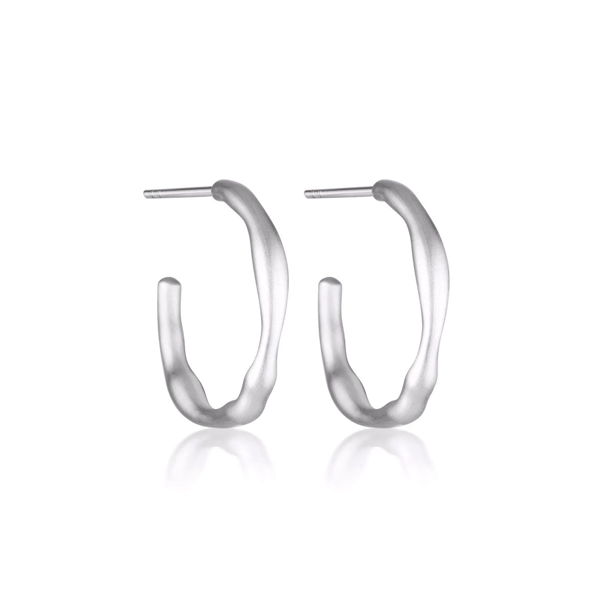 LINDA TAHIJA Ivy Large Hoop Earrings - Sterling Silver Earrings - Zabecca Living