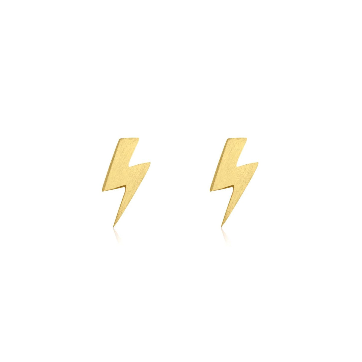 LINDA TAHIJA Lightening Bolt Stud Earrings - Gold Plated Earrings - Zabecca Living
