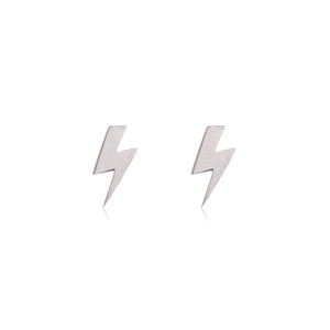 LINDA TAHIJA Lightening Bolt Stud Earrings - Sterling Silver Earrings - Zabecca Living