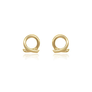 LINDA TAHIJA Loop Stud Earrings - Gold Plated Earrings - Zabecca Living