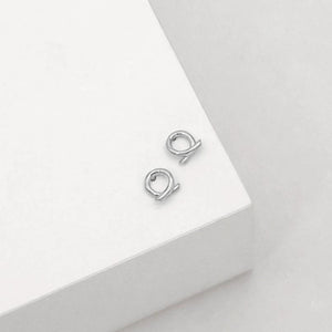 LINDA TAHIJA Loop Stud Earrings - Sterling Silver Earrings - Zabecca Living