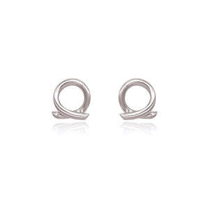 LINDA TAHIJA Loop Stud Earrings - Sterling Silver Earrings - Zabecca Living