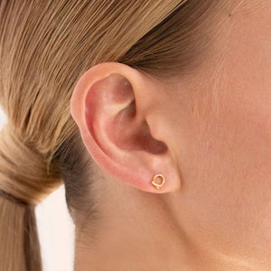 LINDA TAHIJA Loop Stud Earrings - Sterling Silver Earrings - Zabecca Living