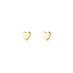 LINDA TAHIJA Micro Heart Stud Earrings - Gold Plated Earrings - Zabecca Living