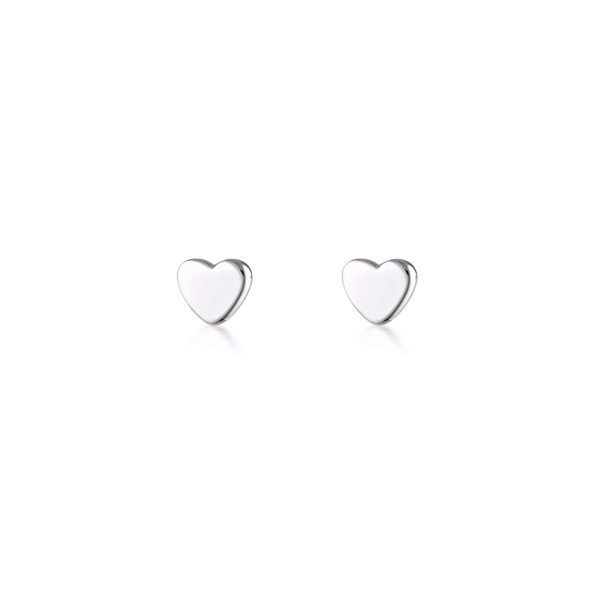 LINDA TAHIJA Micro Heart Stud Earrings - Sterling Silver Earrings - Zabecca Living