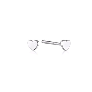 LINDA TAHIJA Micro Heart Stud Earrings - Sterling Silver Earrings - Zabecca Living