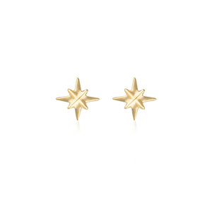 LINDA TAHIJA North Star Stud Earrings - Gold Plated Earrings - Zabecca Living