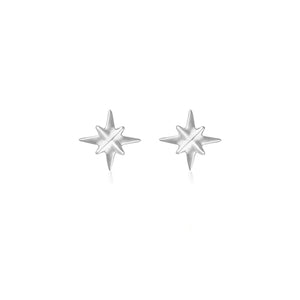 LINDA TAHIJA North Star Stud Earrings - Sterling Silver Earrings - Zabecca Living