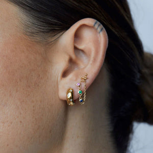 LINDA TAHIJA Serpent Stud Earrings - Gold Plated Earrings - Zabecca Living