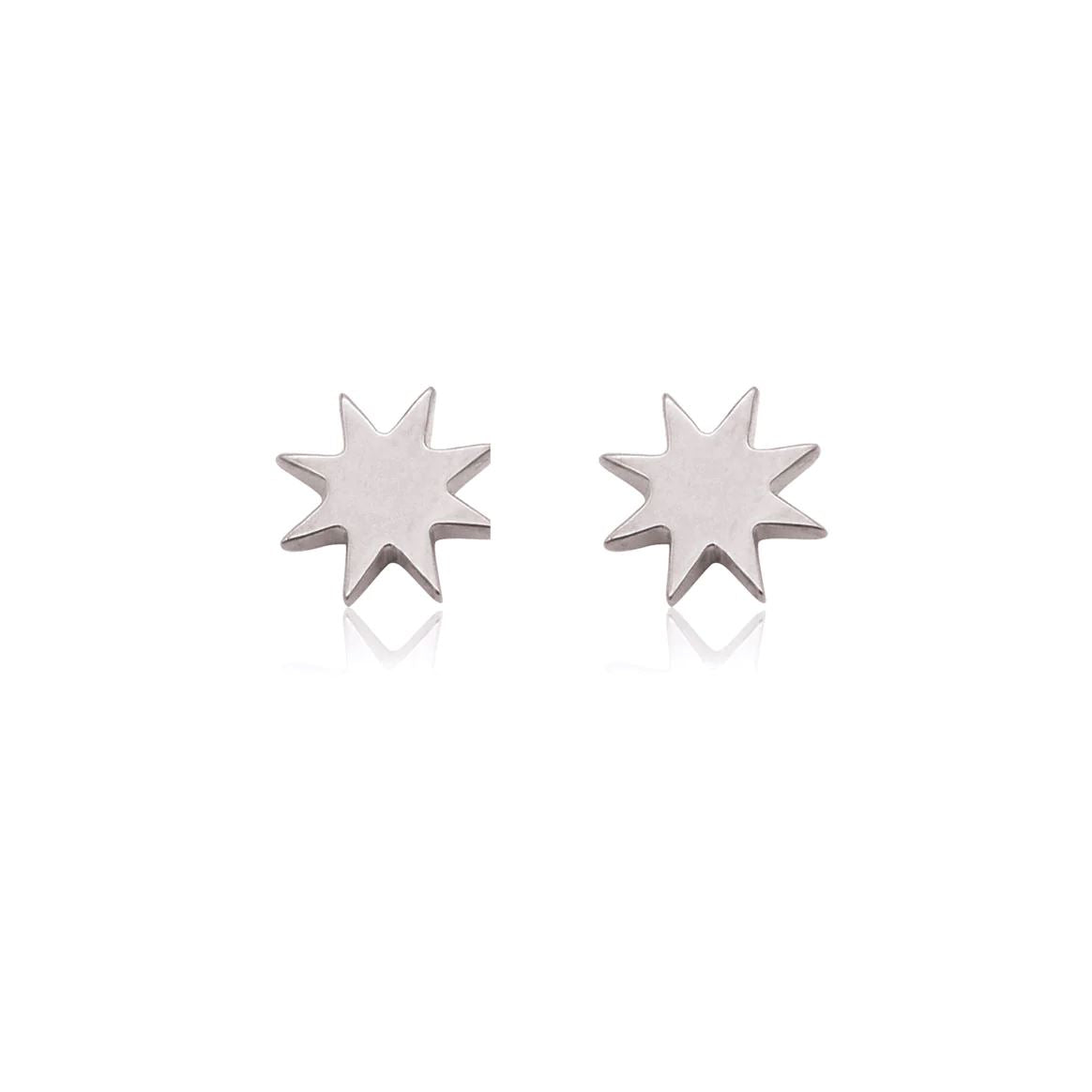 LINDA TAHIJA Sol Stud Earrings - Sterling Silver Earrings - Zabecca Living