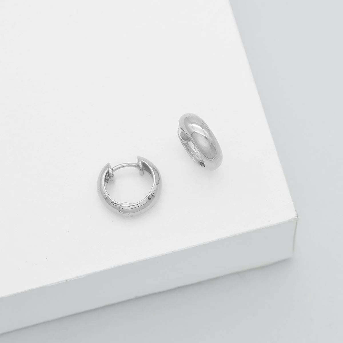 LINDA TAHIJA Solar Huggie Earrings - Sterling Silver Earrings - Zabecca Living
