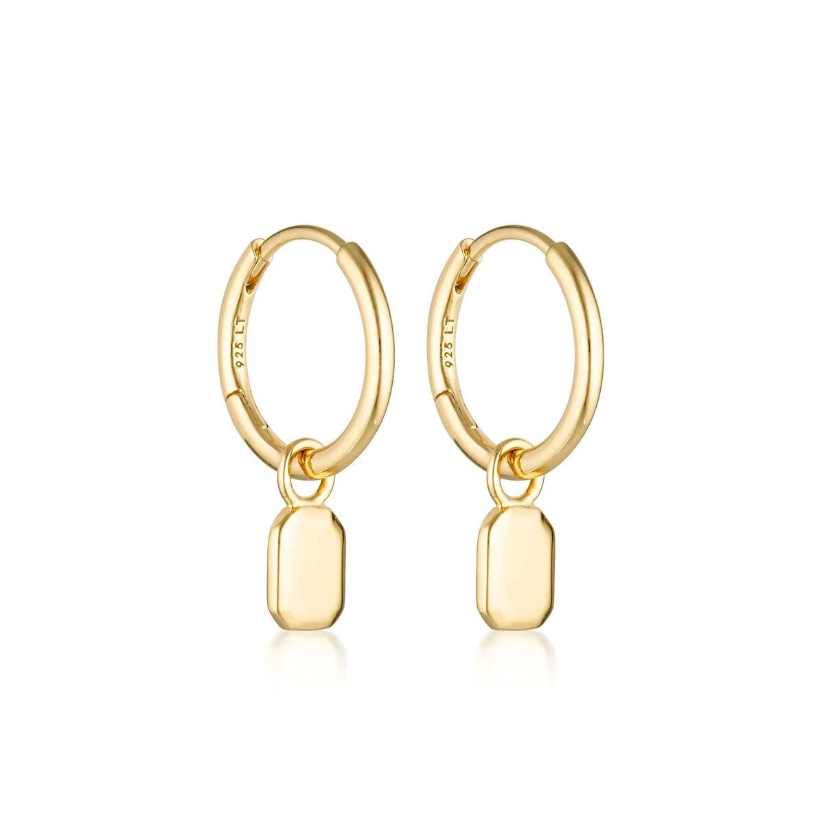 LINDA TAHIJA Tate Huggie Earrings - Gold Plated Earrings - Zabecca Living