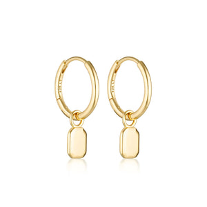 LINDA TAHIJA Tate Huggie Earrings - Gold Plated Earrings - Zabecca Living