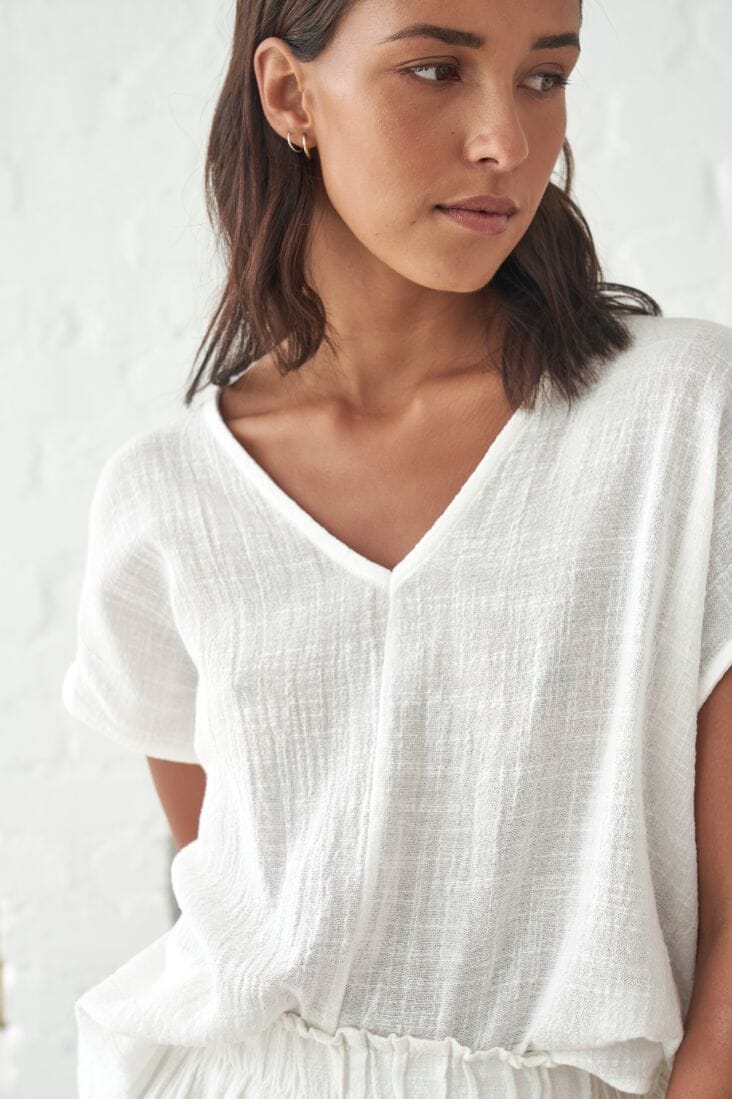 LITTLE LIES Cabo Tee - White Shirts & Blouses - Zabecca Living