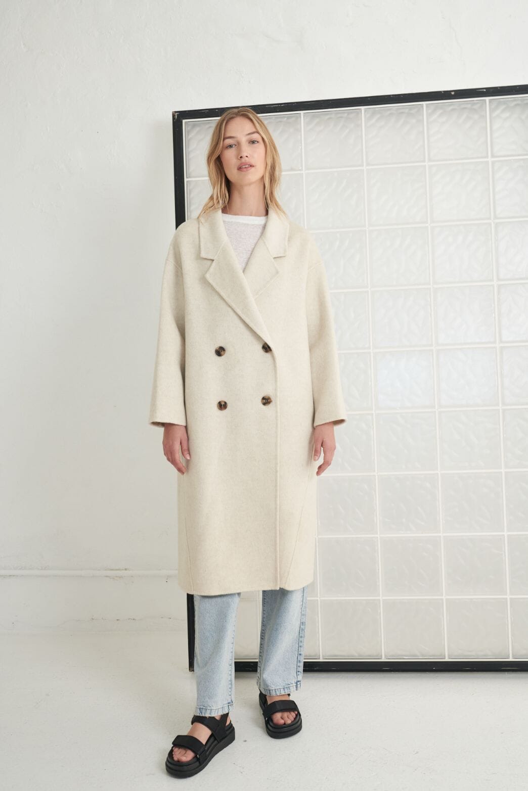 LITTLE LIES Fitzroy Coat - Oatmeal Coat - Zabecca Living