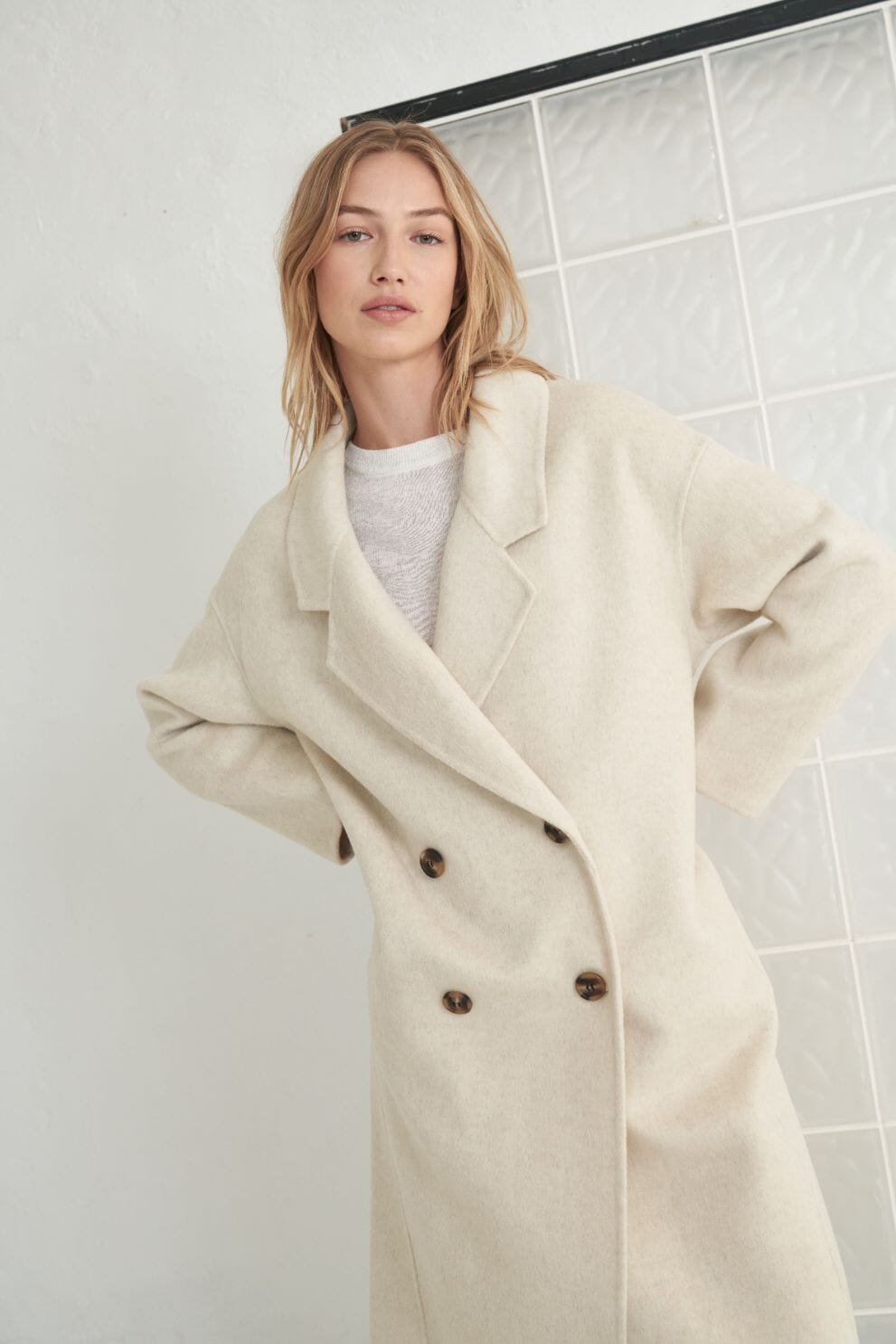 LITTLE LIES Fitzroy Coat - Oatmeal Coat - Zabecca Living