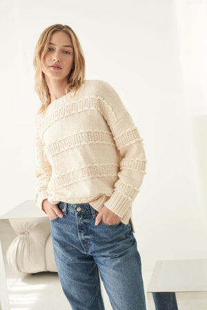LITTLE LIES Girona Sweater - Cream Jumpers + Knitwear - Zabecca Living