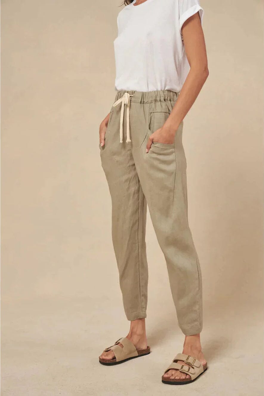 LITTLE LIES Luxe Pants - Khaki PANTS - Zabecca Living