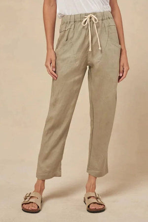 LITTLE LIES Luxe Pants - Khaki PANTS - Zabecca Living