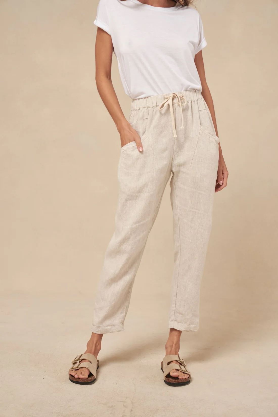LITTLE LIES Luxe Pants - Natural PANTS - Zabecca Living