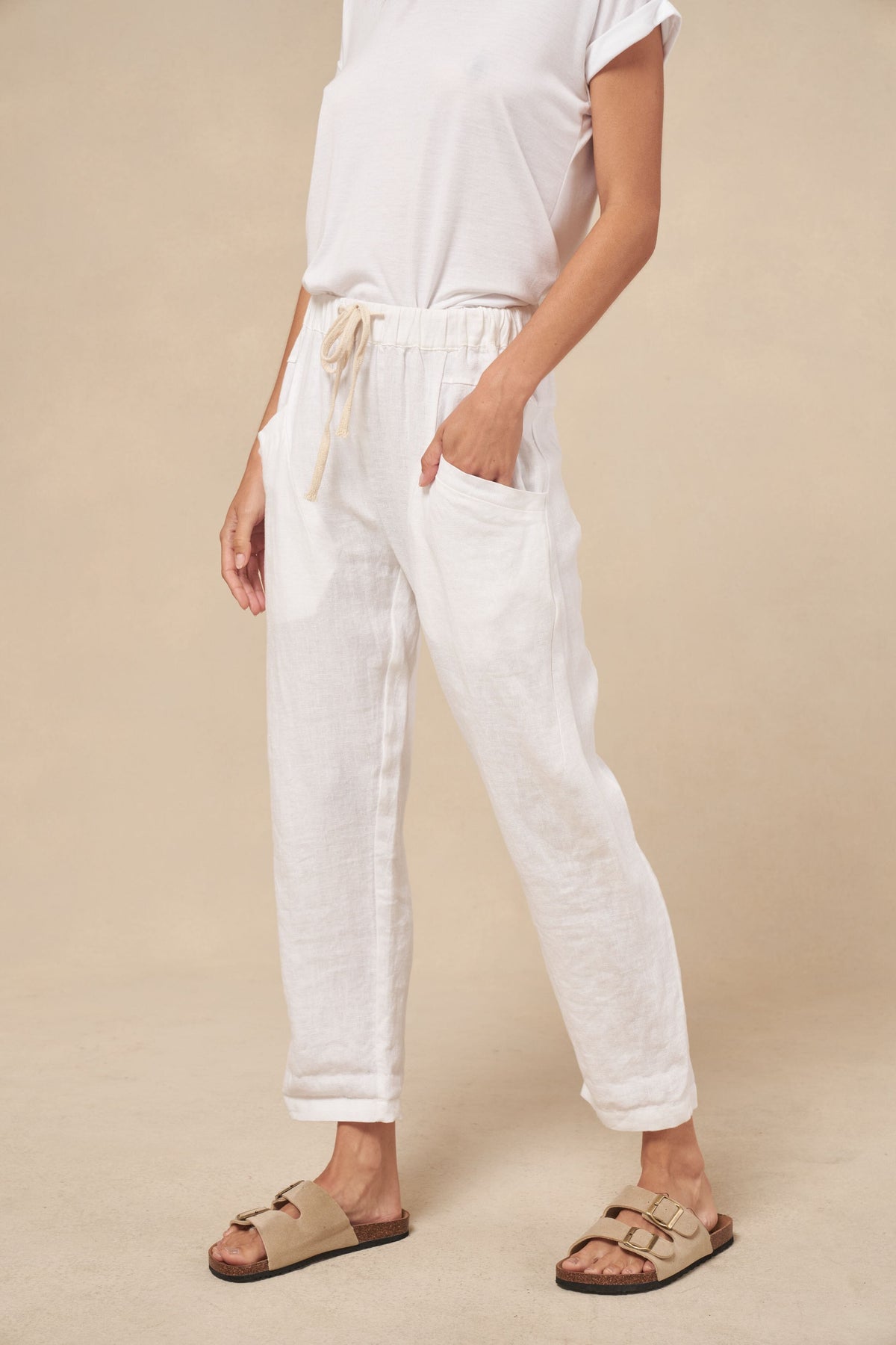 LITTLE LIES Luxe Pants - White PANTS - Zabecca Living