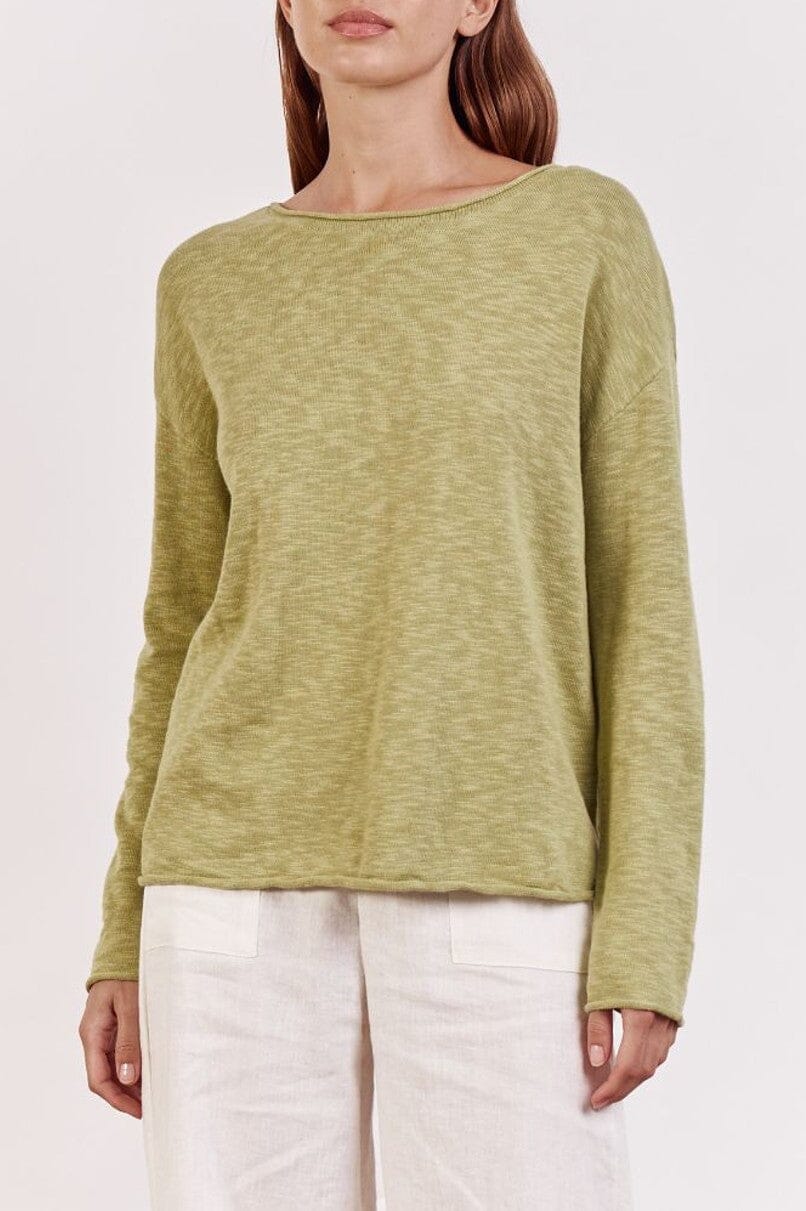 LITTLE LIES Nellie Top - Pistachio Jumpers + Knitwear - Zabecca Living