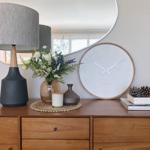 LONDON CLOCK Freya - White 35cm CLOCK - Zabecca Living