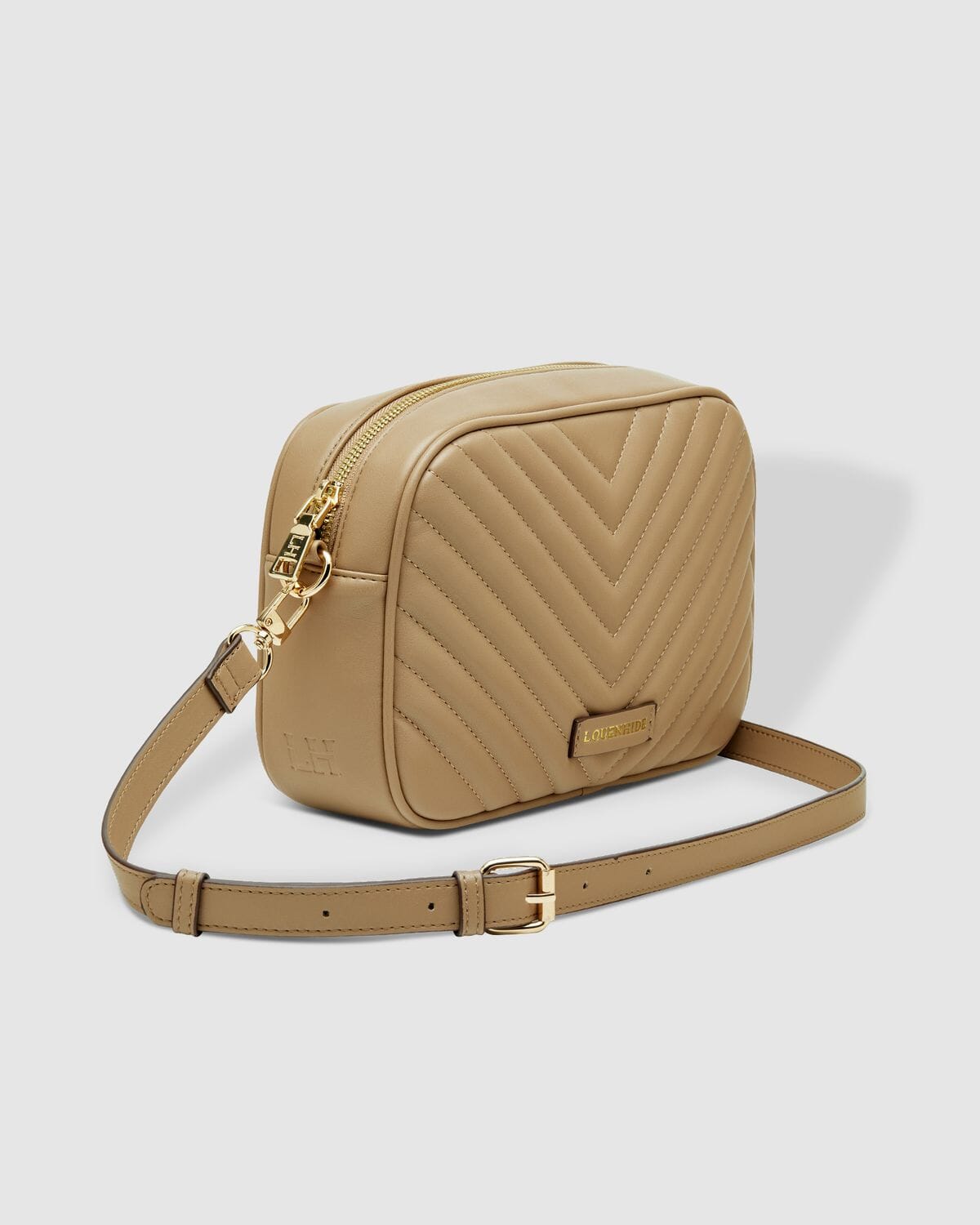 LOUENHIDE Anastasia Quilted Crossbody Bag - Coffee HANDBAG - Zabecca Living