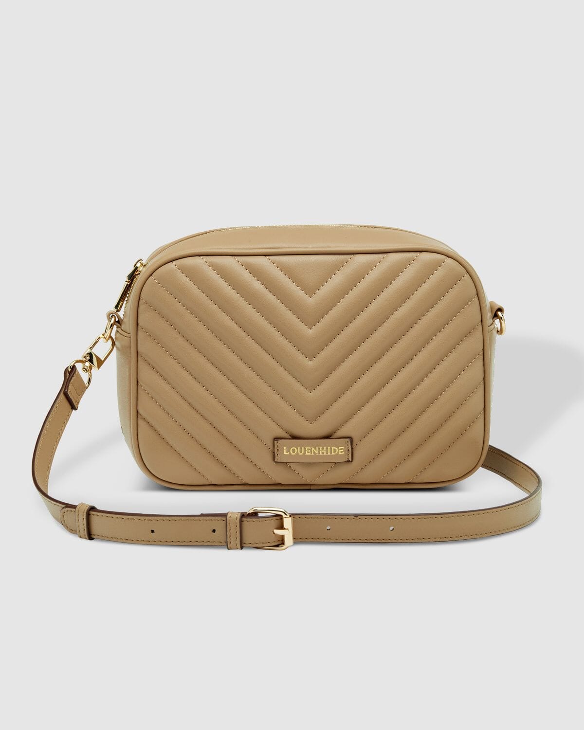 LOUENHIDE Anastasia Quilted Crossbody Bag - Coffee HANDBAG - Zabecca Living