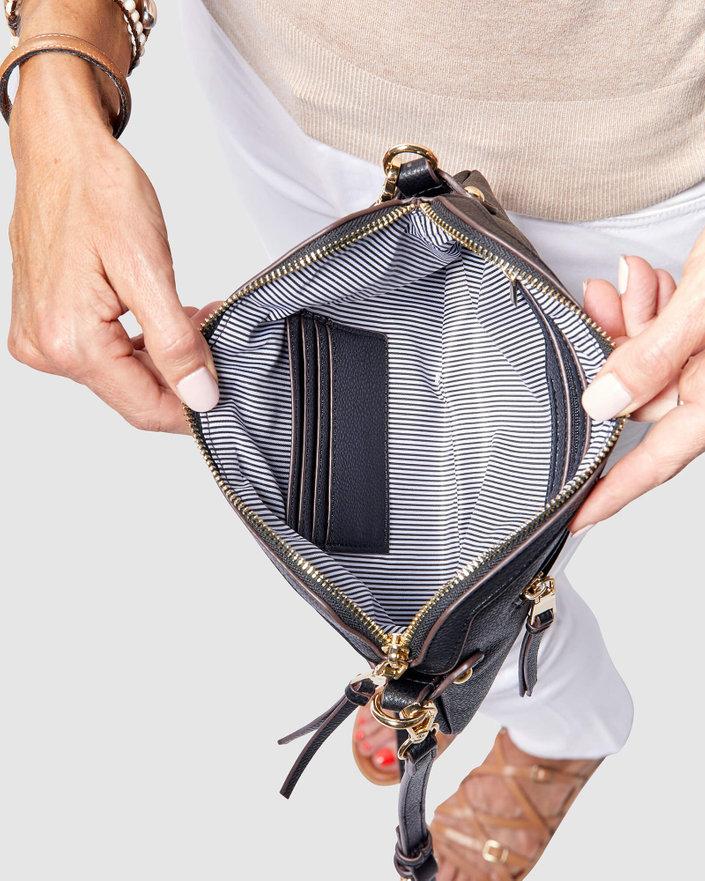 LOUENHIDE Arabella Crossbody Bag - Black HANDBAG - Zabecca Living