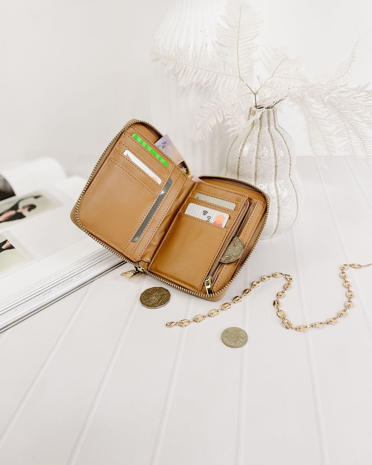 LOUENHIDE Aria Wallet - Camel WALLET - Zabecca Living