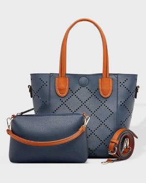 LOUENHIDE Baby Bermuda Bag - Navy HANDBAG - Zabecca Living