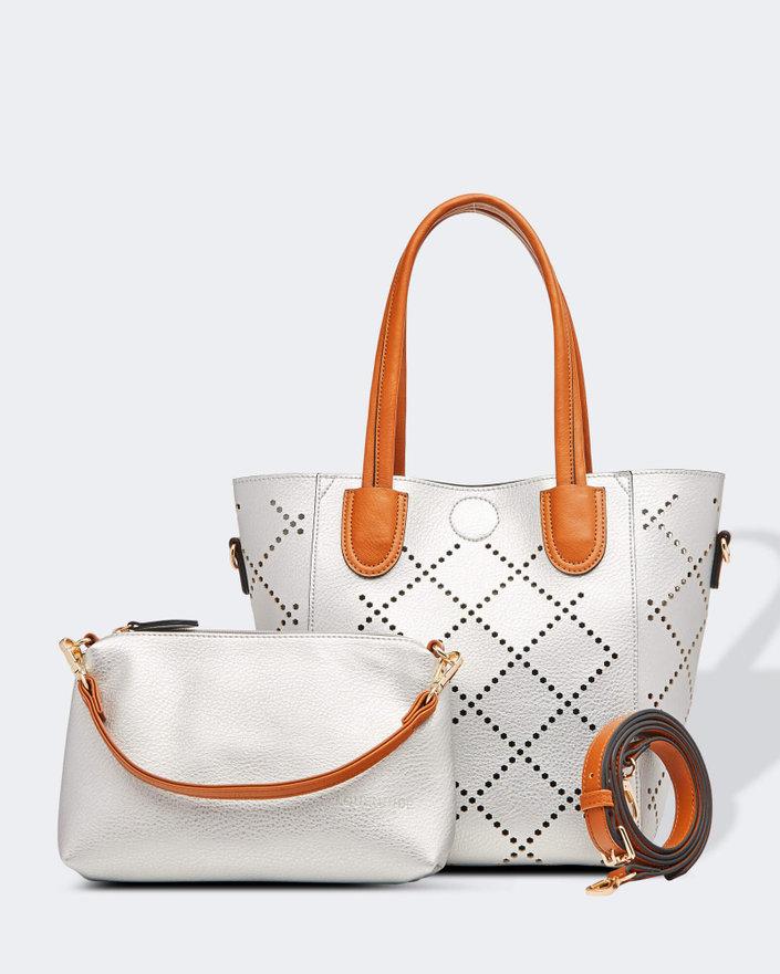 LOUENHIDE Baby Bermuda Bag - Silver HANDBAG - Zabecca Living