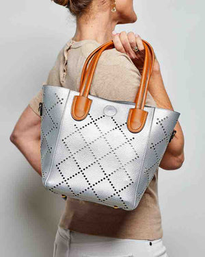 LOUENHIDE Baby Bermuda Bag - Silver HANDBAG - Zabecca Living