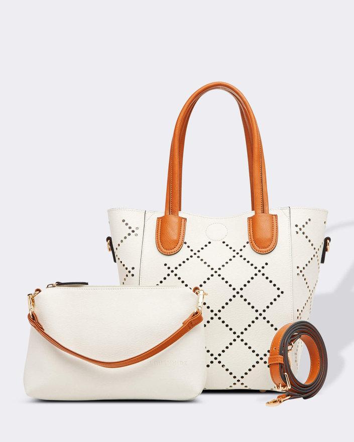 LOUENHIDE Baby Bermuda Bag - White HANDBAG - Zabecca Living