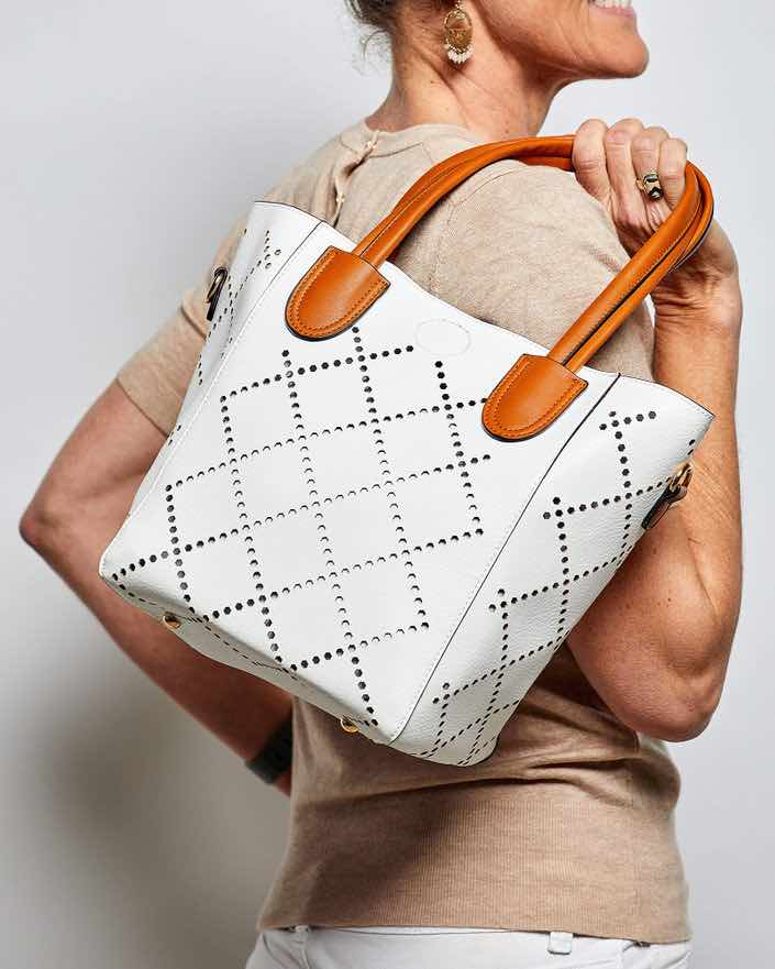 LOUENHIDE Baby Bermuda Bag - White HANDBAG - Zabecca Living